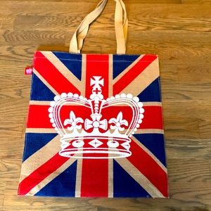 🇬🇧United Kingdom 🇬🇧 Crown and Union Jack burlap tote from London 👑